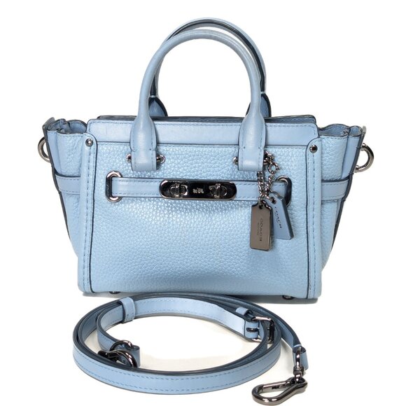 COACH Swagger Mini Blue Shoulder Bag Crossbody - Picture 15 of 15